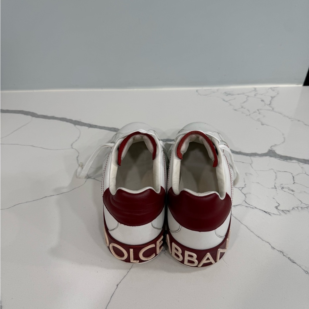 Dolce & Gabbana White and Red Casual Sneakers